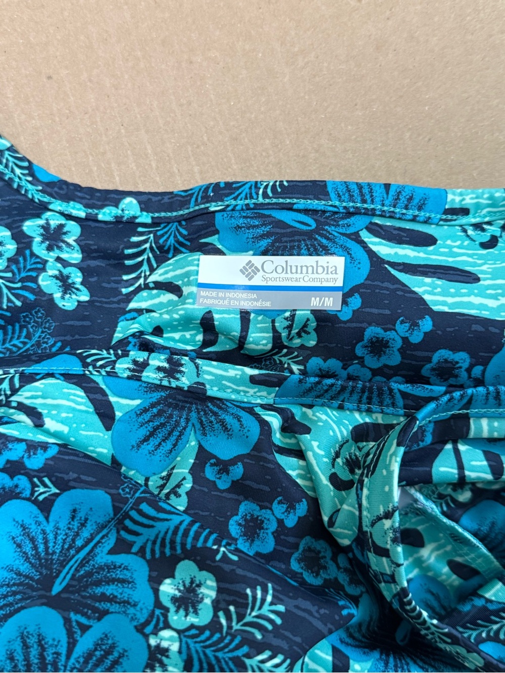 NWT COLUMBIA BLUE FLORAL SLEEVELESS OMNI-Shade UPF50 Dress Resortwear Beach - Picture 4 of 8